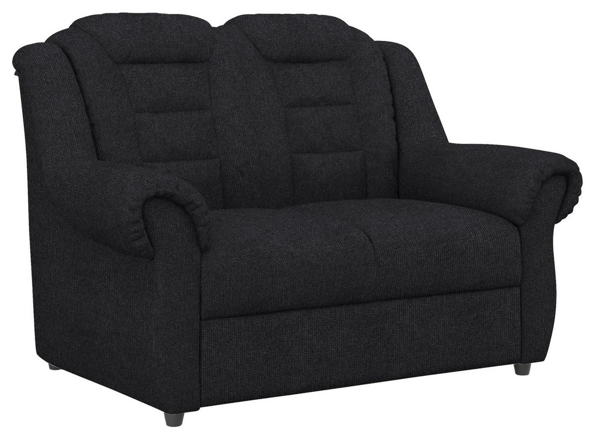 SITZGARNITUR in Chenille Schwarz  - Schwarz, Konventionell, Kunststoff/Textil - Livetastic