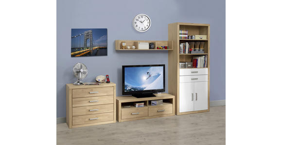BETT in Eichefarben - Eichefarben, Natur, Holz (120/200cm) - Linea Natura