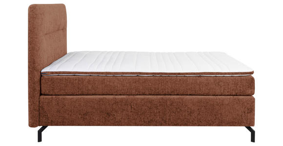 BOXSPRINGBETT 140/200 cm  in Rotbraun  - Rotbraun/Schwarz, Design, Textil/Metall (140/200cm) - Esposa