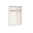 DREHTÜRENSCHRANK  in Weiß  - Chromfarben/Weiß, Design, Glas/Holzwerkstoff (152/215/59cm) - Carryhome