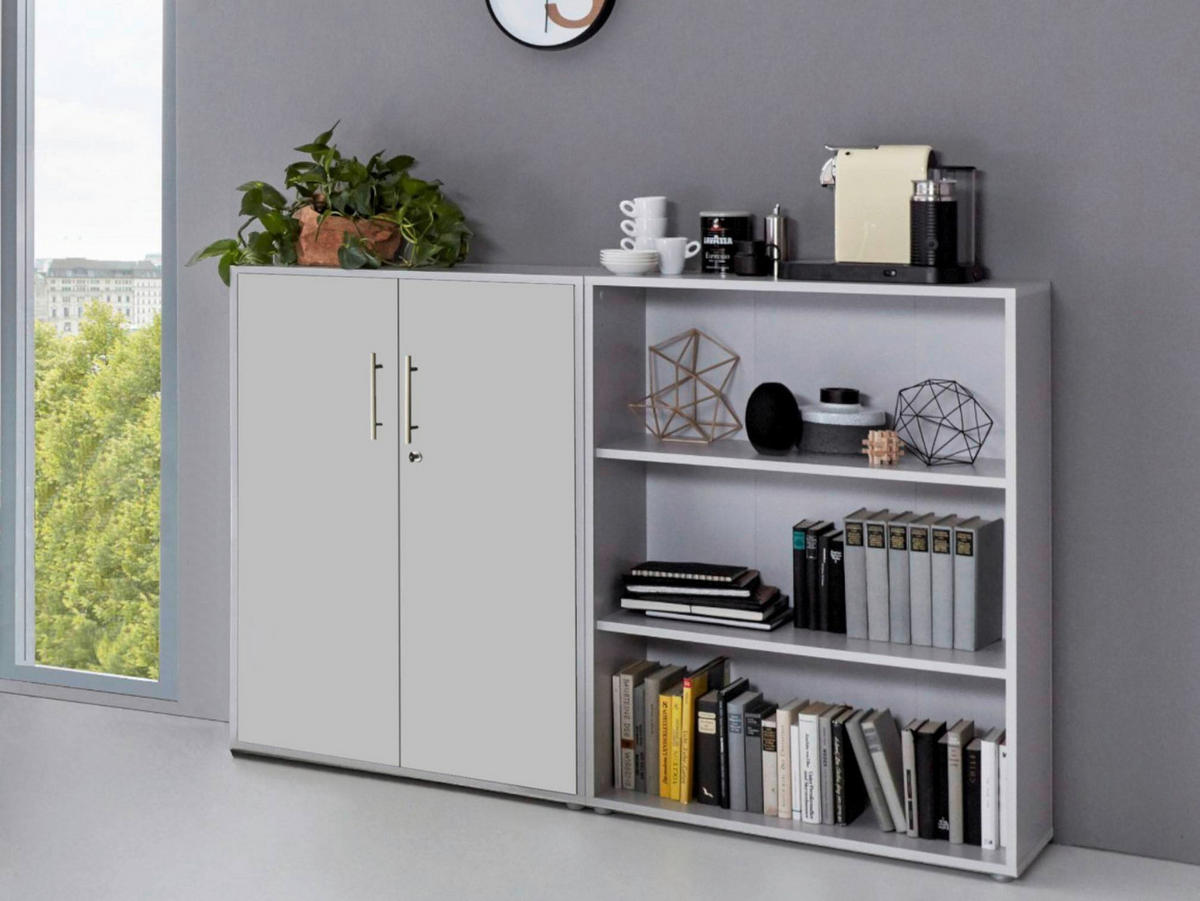 AKTENSCHRANK 168,8/113,6/33 cm  - Hellgrau, MODERN, Holzwerkstoff (168,8/113,6/33cm) - MID.YOU