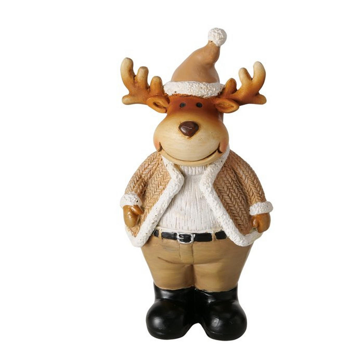 DEKOHIRSCH - Schwarz/Braun, LIFESTYLE, Kunststoff/Textil (7/5/12,5cm)