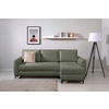 ECKSOFA Moli Grün Mikrofaser  - Schwarz/Grün, Design, Textil/Metall (236/148cm) - MID.YOU
