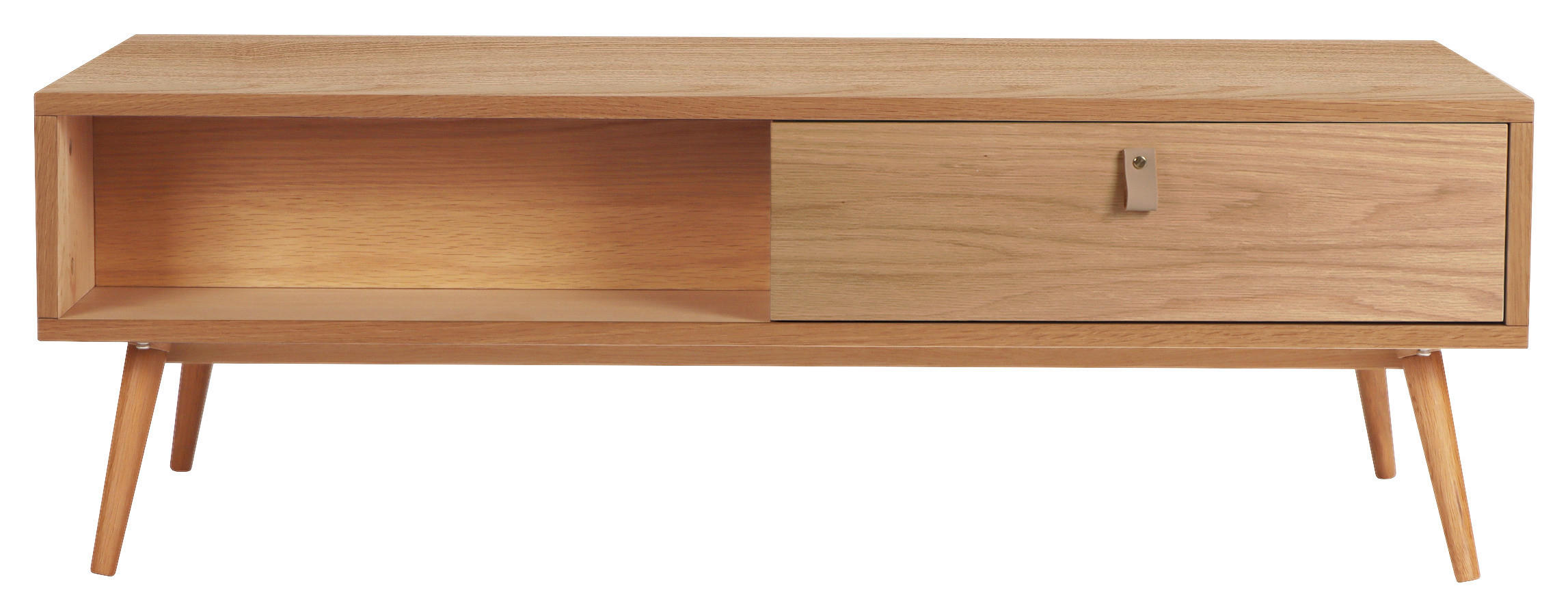 COUCHTISCH Eiche furniert, massiv 120/60/40 cm rechteckig Eichefarben  - Eichefarben/Braun, Design, Holz/Holzwerkstoff (120/60/40cm) - Boxxx
