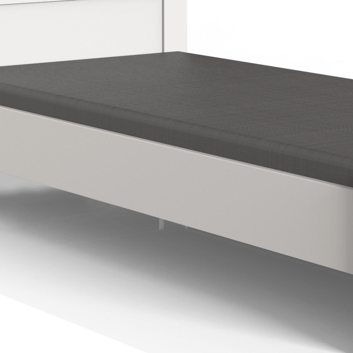 BETT 90/200 cm  in Weiss   - Weiss, Lifestyle, Holzwerkstoff (90/200cm) - Livetastic
