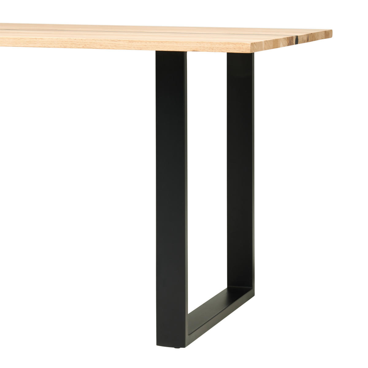 ESSTISCH in Holz, Metall   - Schwarz/Naturfarben, Design, Holz/Metall (140/76/80cm) - MID.YOU