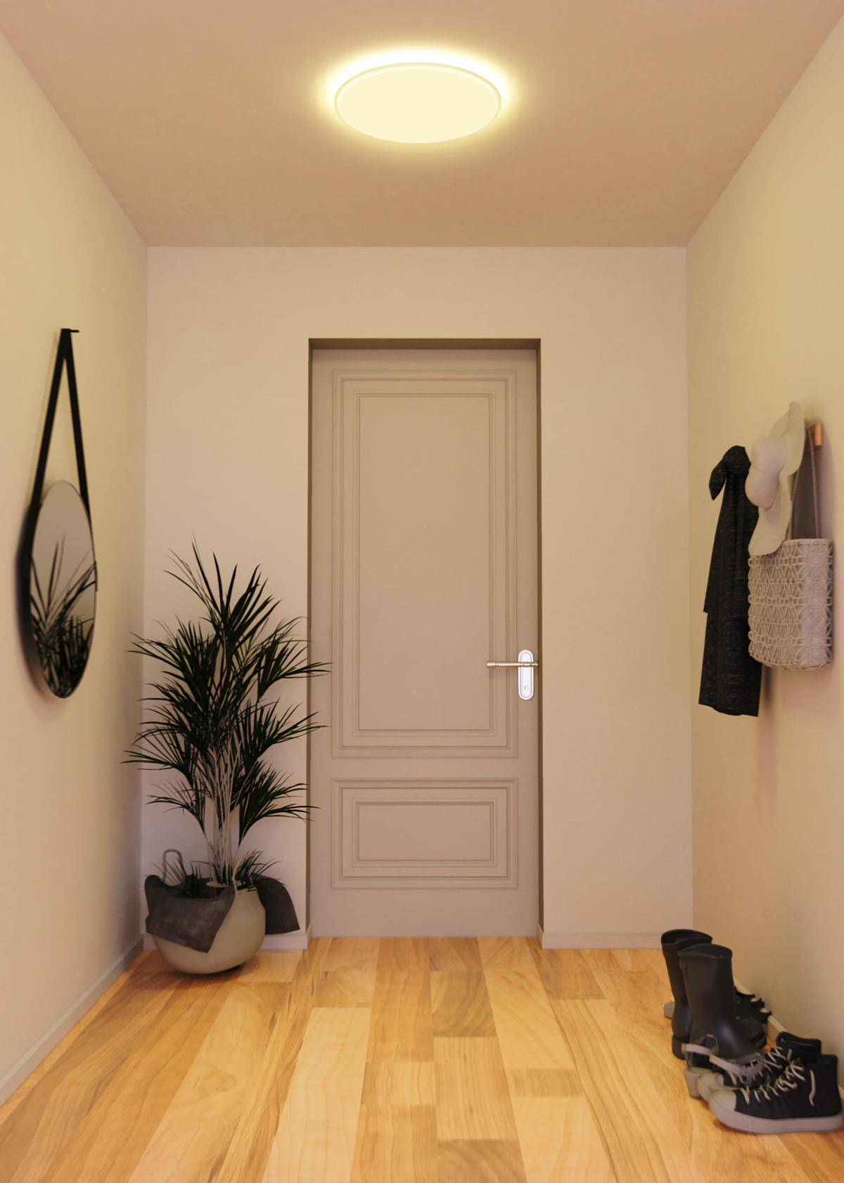 LED Decken-/Wandpanel 45 cm  45/5,1 cm    - Weiß, Basics, Kunststoff (45/5,1cm) - Tint