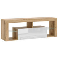 LOWBOARD EVEREST 140/50,5/35 cm  stehend  - Eiche Wotan/Schwarz, Design, Glas/Holzwerkstoff (140/50,5/35cm) - Livetastic