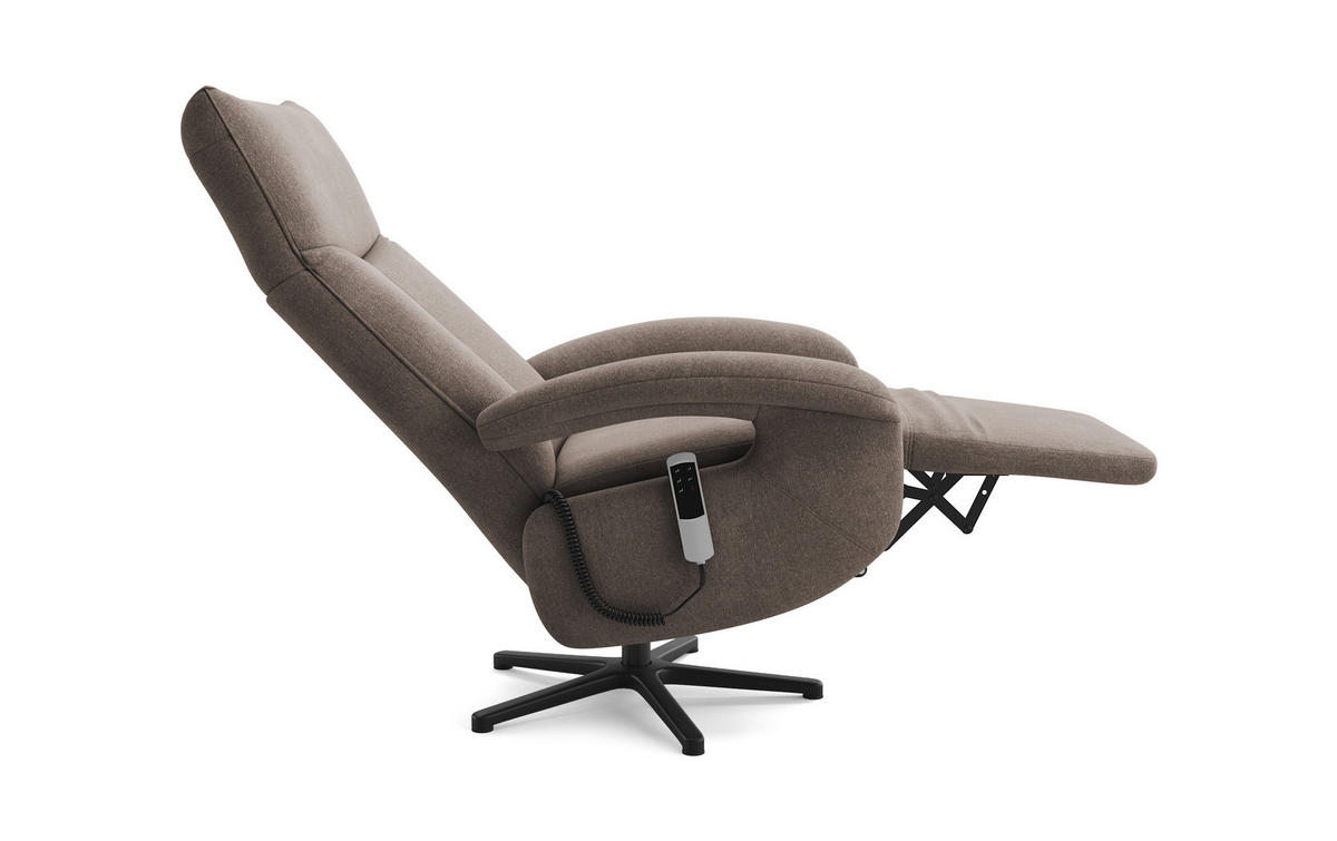 SESSEL in Flachgewebe Schlammfarben  - Schlammfarben/Schwarz, KONVENTIONELL, Textil/Metall (74/112/82cm) - Sit & More