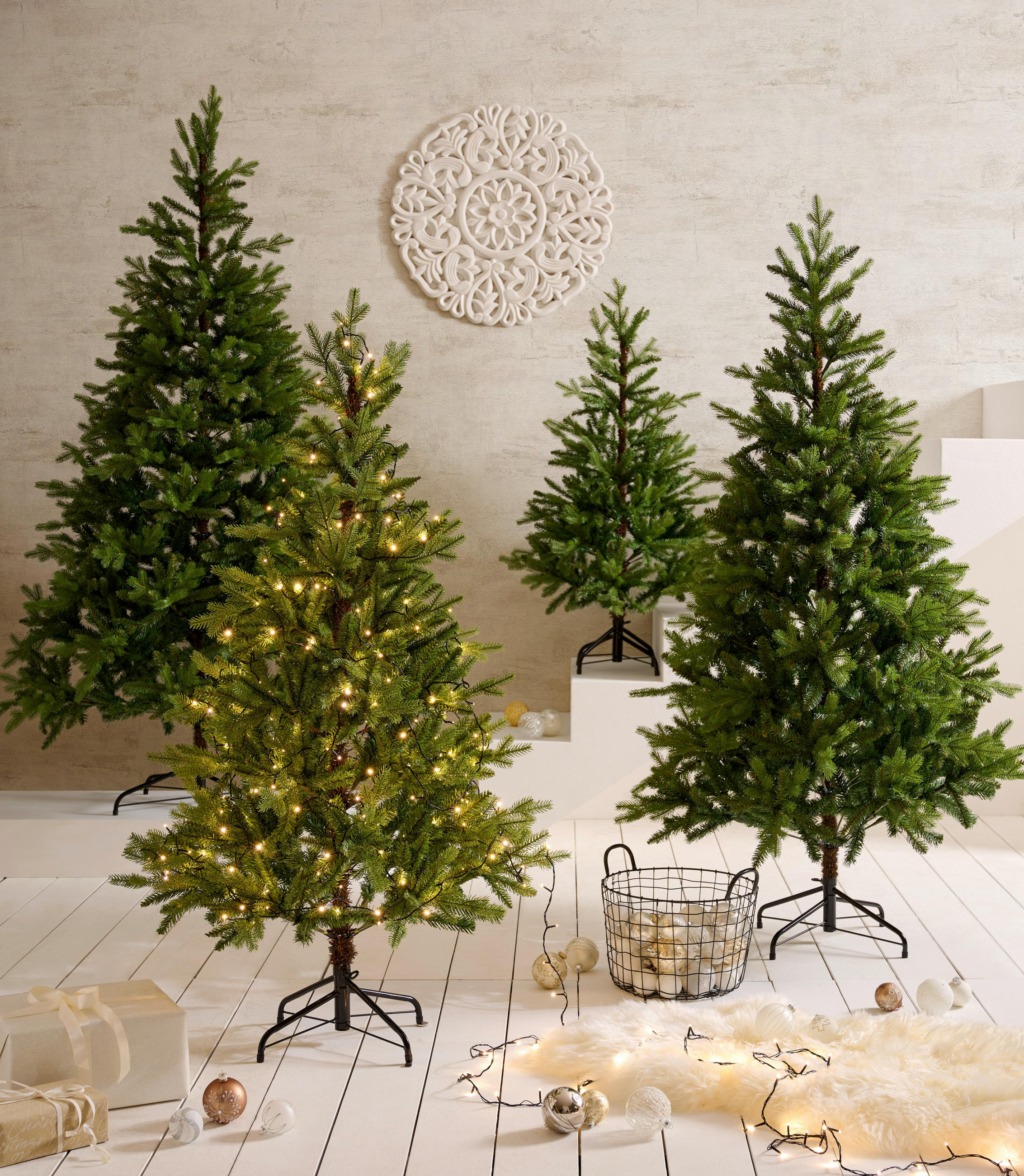 WEIHNACHTSBAUM 150 cm  - Grün, KONVENTIONELL, Kunststoff/Metall (112/112/180cm)
