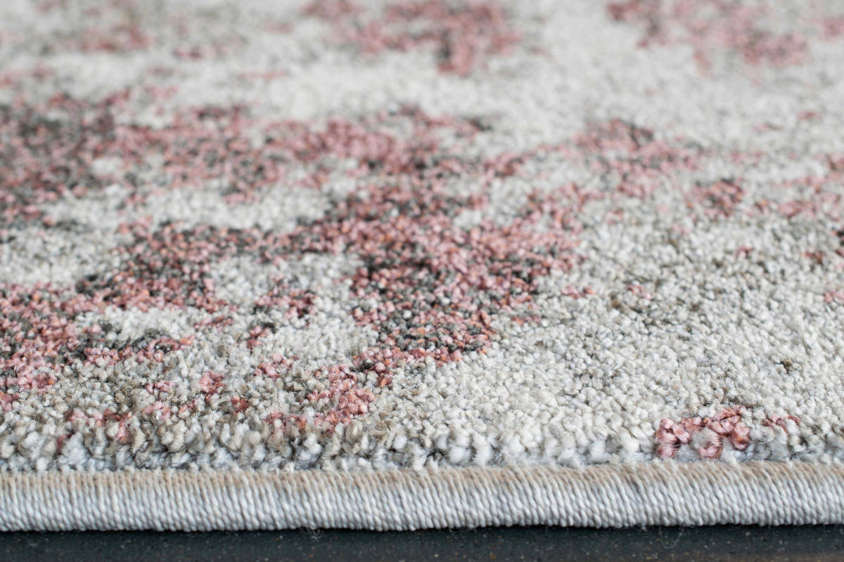 LÄUFER 67/340 cm Sorrent Grau, Rosa, Silberfarben  - Silberfarben/Rosa, Design, Textil (67/340cm)