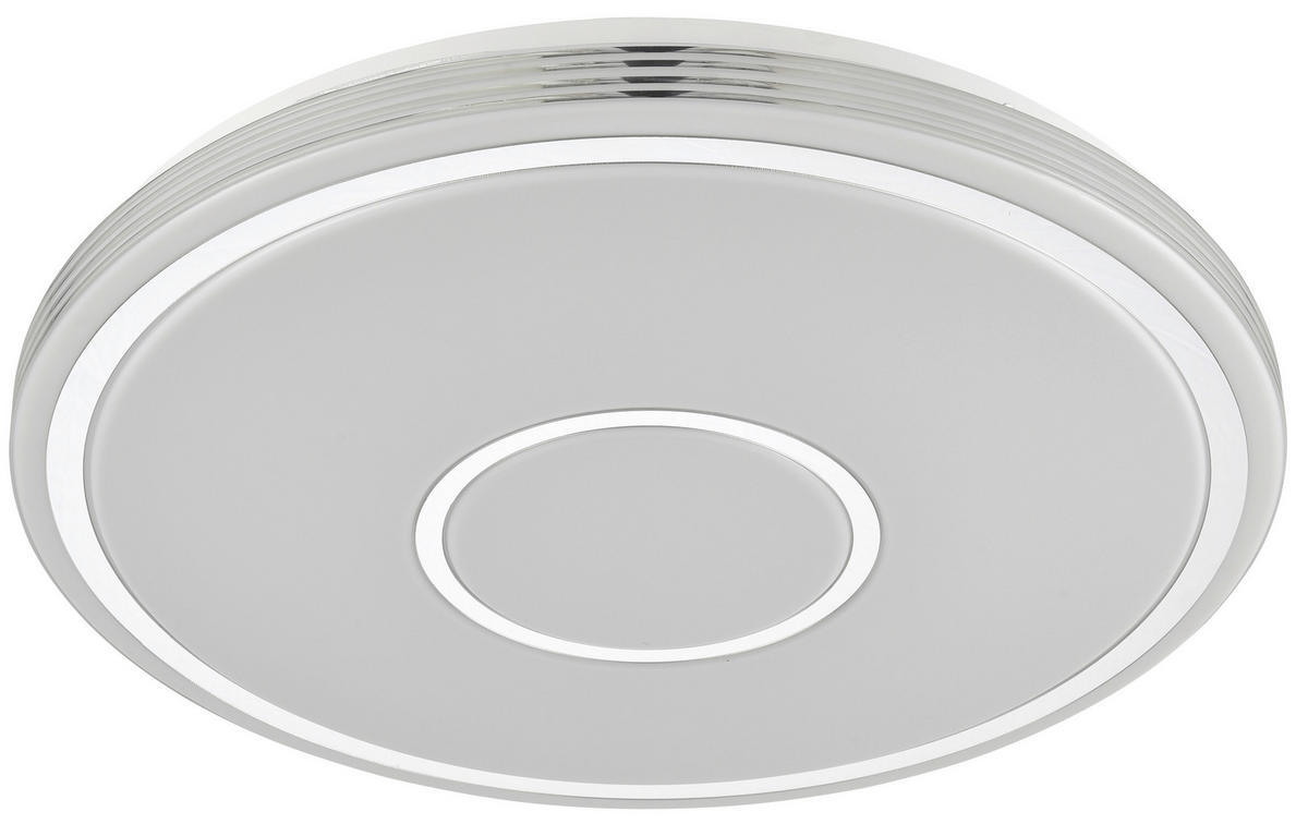 LED-DECKENLEUCHTE 43/6,5 cm   - Chromfarben/Weiß, LIFESTYLE, Kunststoff/Metall (43/6,5cm) - Novel