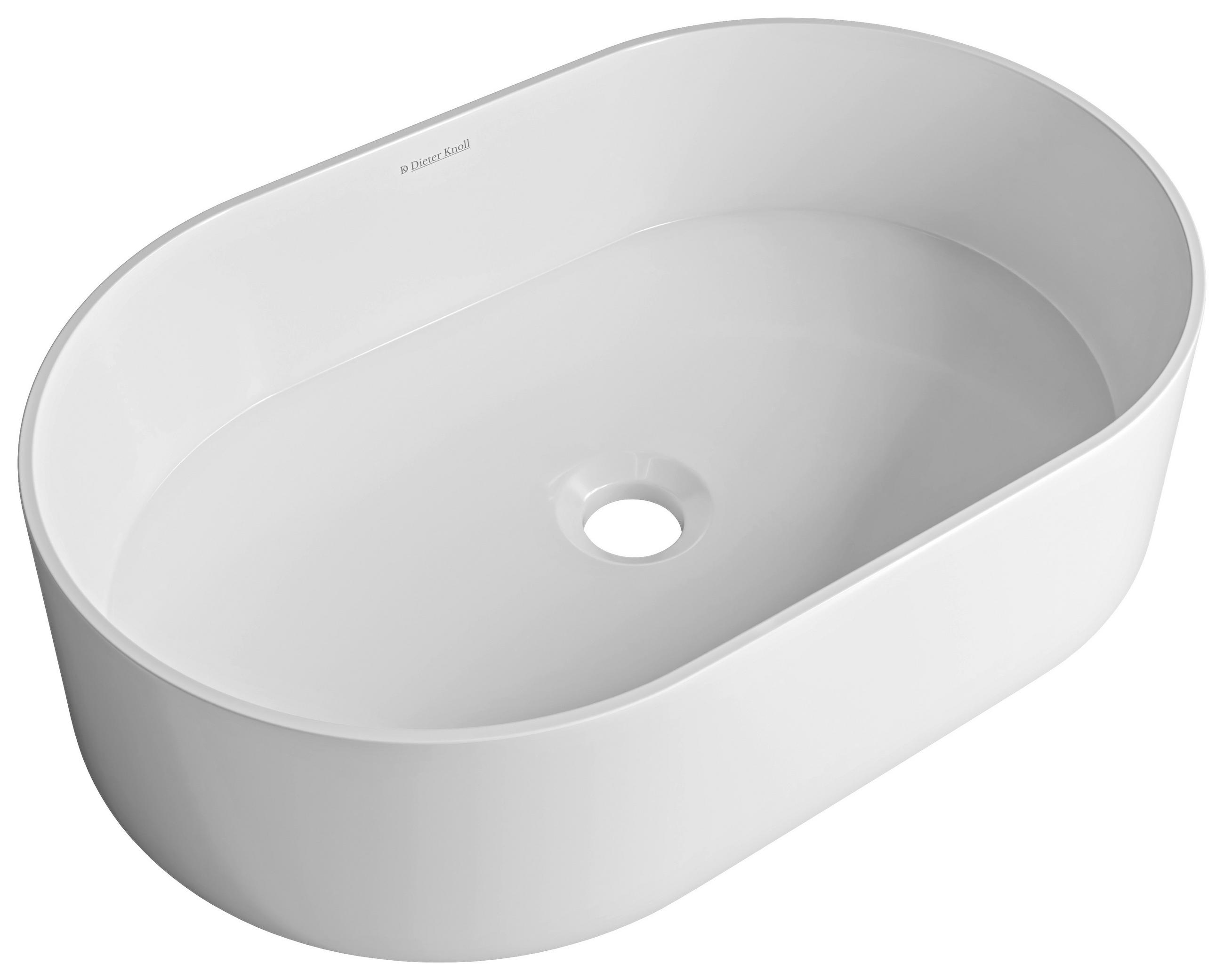 WASCHBECKEN 55/14/35 cm  - Weiß, Basics, Stein (55/14/35cm) - Dieter Knoll
