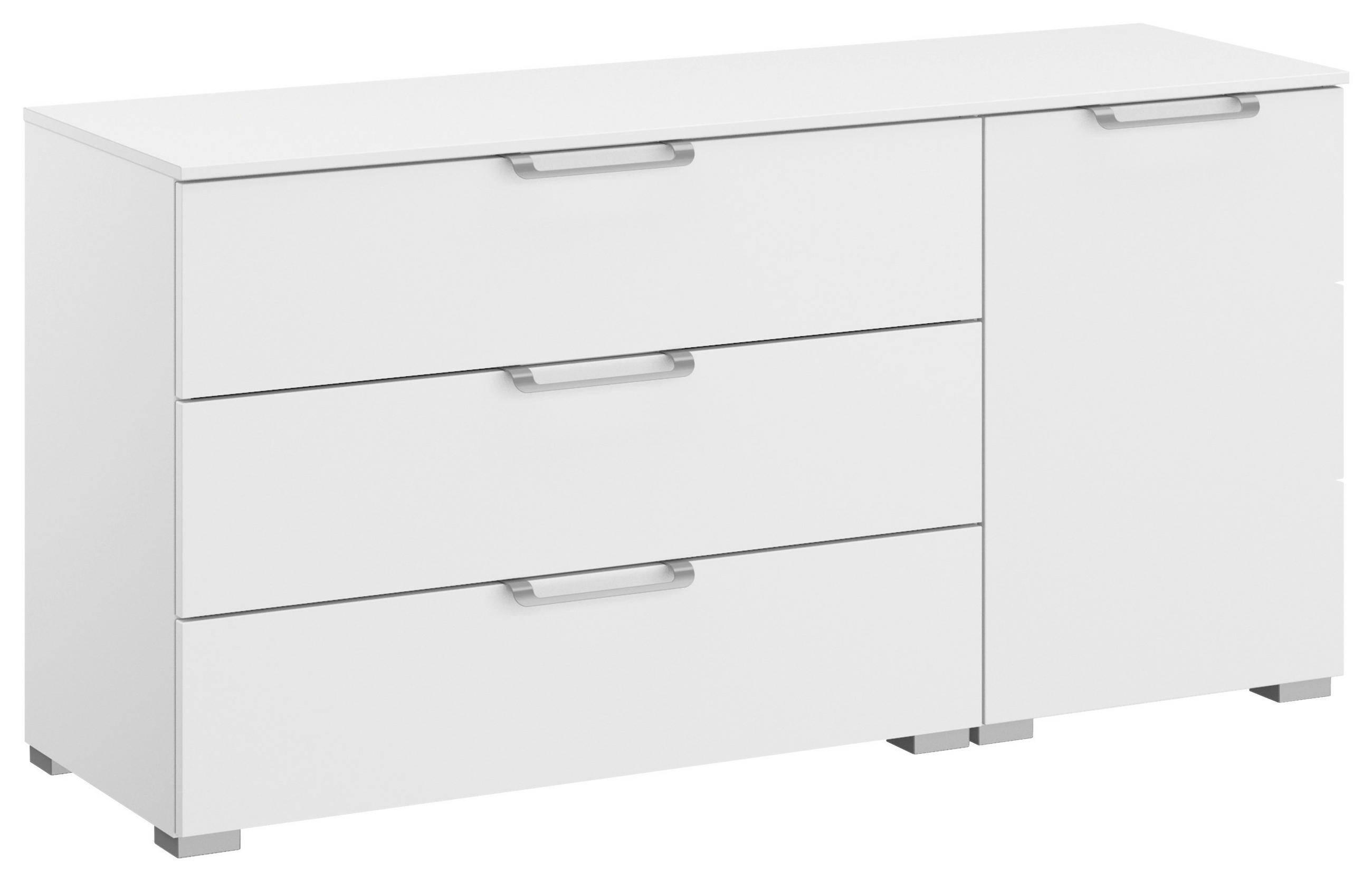 SIDEBOARD 120/61/42 cm  in Weiss  - Weiss/Silberfarben, Design, Holzwerkstoff/Kunststoff (120/61/42cm) - Novel