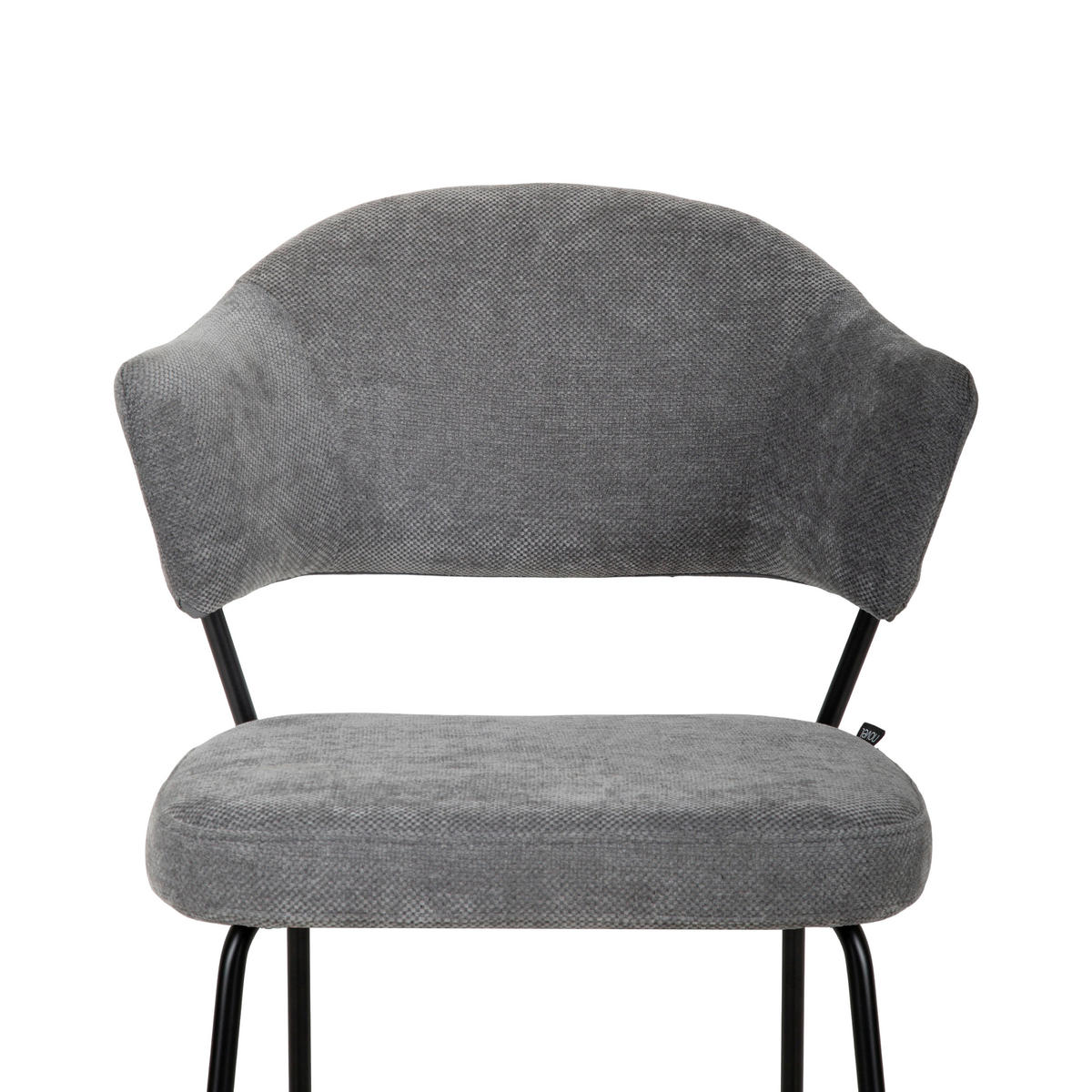 STUHL - Dunkelgrau/Schwarz, Design, Textil/Metall (57/82/62cm) - Novel
