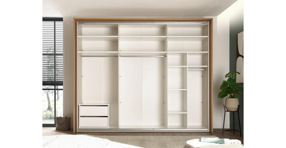 SCHWEBETÜRENSCHRANK 270/225/59 cm 3-türig Eichefarben, Kaschmir  - Kaschmir/Eichefarben, KONVENTIONELL, Holzwerkstoff/Metall (270/225/59cm) - Xora