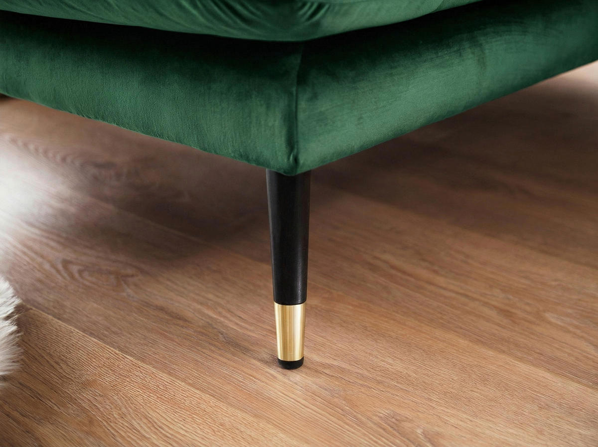 ECKSOFA Eckteil  TOKIO-REC.2S Grün Samt  - Grün, MODERN, Holz/Textil (275/157cm) - MID.YOU