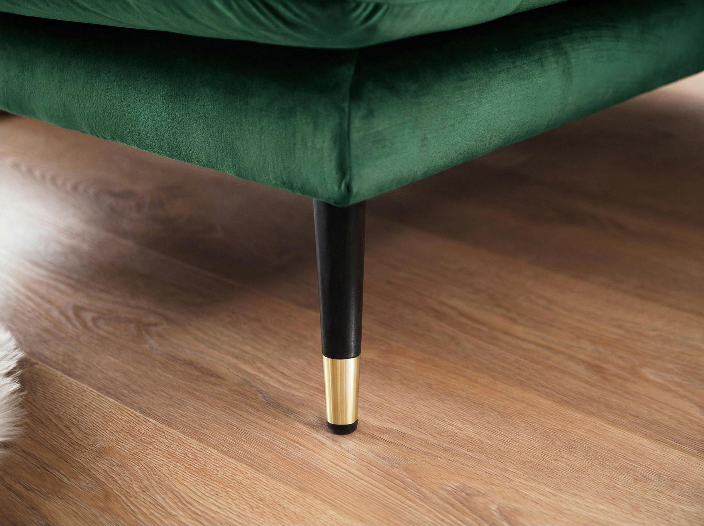 Thumbnail - Mid.you Ecksofa Tokio-Rec.2S, Grün, Textil, Uni, 4-Sitzer, Füllung: Schaumstoffflocken,Schaumstoffflocken, Eckteil, 275x...