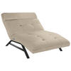 Liege mit motorischer Relaxfkt Mikrofaser Taupe  - Taupe/Schwarz, Design, Textil/Metall (120/54-113/158-198cm) - Pure Home Lifestyle