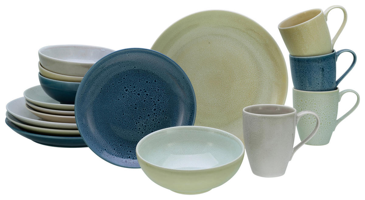 KOMBISERVICE Multicolor 16-teilig  - Multicolor, Basics, Keramik (35/35/34cm) - Creatable