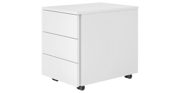 ROLLCONTAINER 39,5/51/54,8 cm - Weiß, KONVENTIONELL, Holzwerkstoff (39,5/51/54,8cm) - Venda