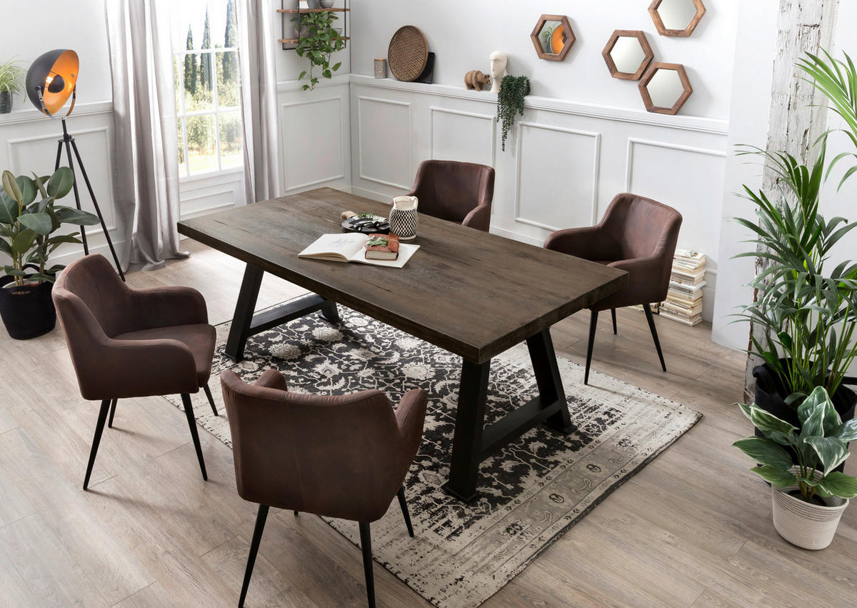 SPIEGEL 35/35/4 cm  - Naturfarben, Design, Glas/Holz (35/35/4cm) - MID.YOU