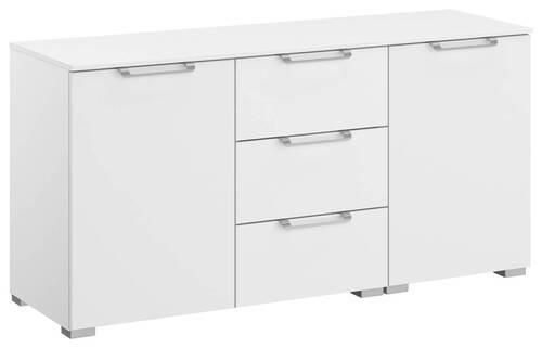 SIDEBOARD 120/61/42 cm  in Weiß  - Silberfarben/Alufarben, Design, Holzwerkstoff/Kunststoff (120/61/42cm) - Novel