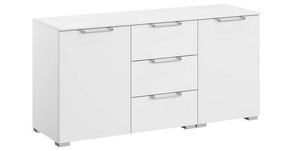 SIDEBOARD 120/61/42 cm in Weiß - Silberfarben/Alufarben, Design, Holzwerkstoff/Kunststoff (120/61/42cm) - Novel