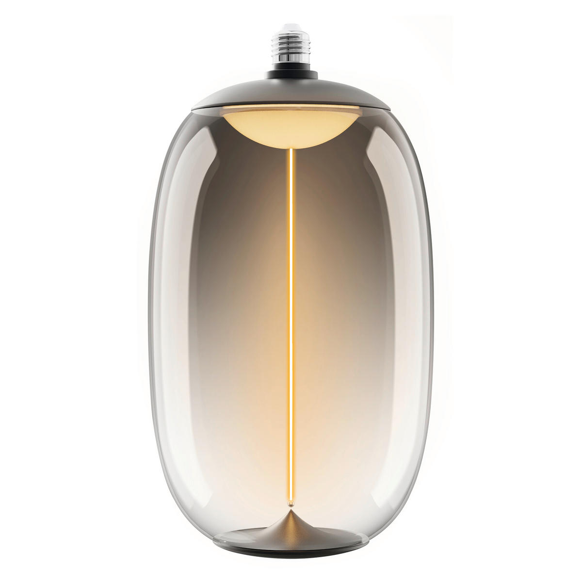 LED-LEUCHTMITTEL   E27 12 W 300 lm  - Grau, KONVENTIONELL, Kunststoff (20/37cm)