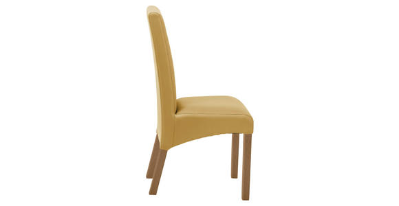STUHL Lederlook Buchefarben, Currygelb - Currygelb/Buchefarben, KONVENTIONELL, Holz/Textil (47/102/57cm) - Carryhome