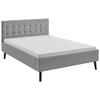 POLSTERBETT 140/200 cm  in Grau  - Schwarz/Grau, Basics, Holz/Textil (140/200cm) - Boxxx