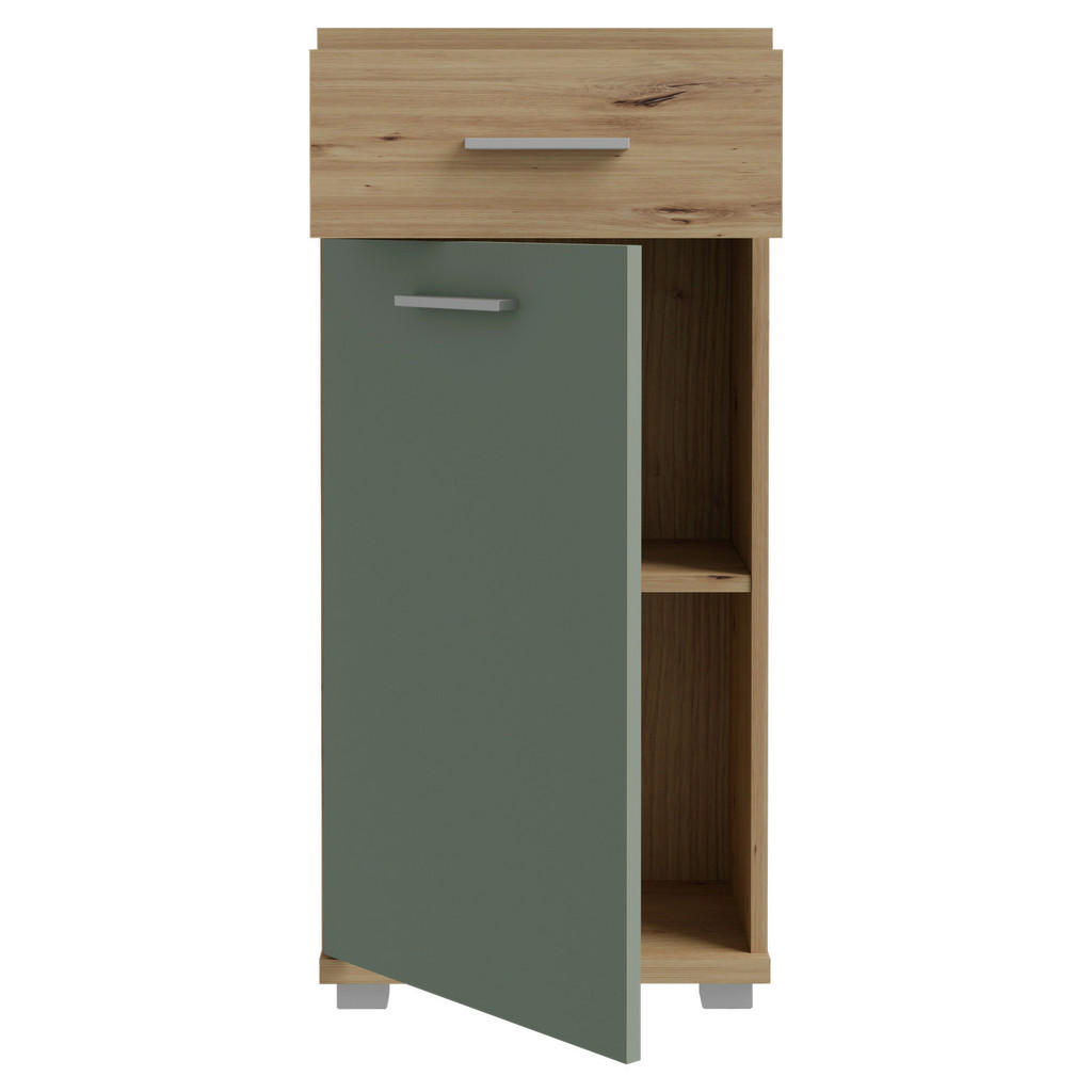 Thumbnail - Badkommode Eiche Artisan Nachbildung salbei B/H/T: ca. 40x88x29 cm