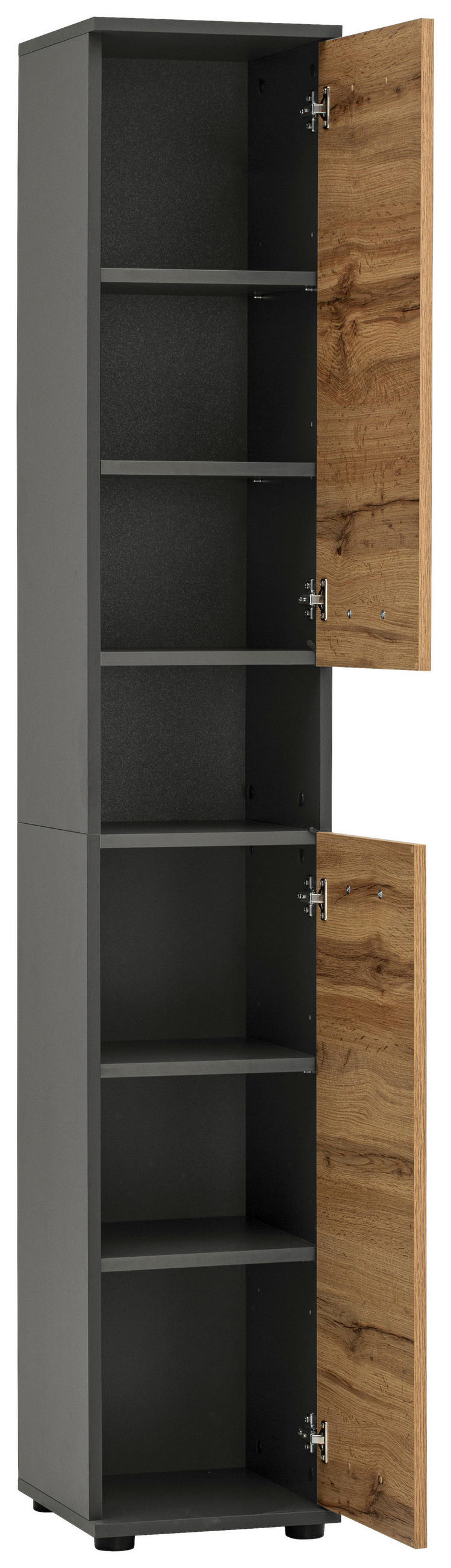 Thumbnail - Badhochschrank Lanos Eiche Nachbildung anthrazit B/H/T: ca. 30x178,4x32,6 cm