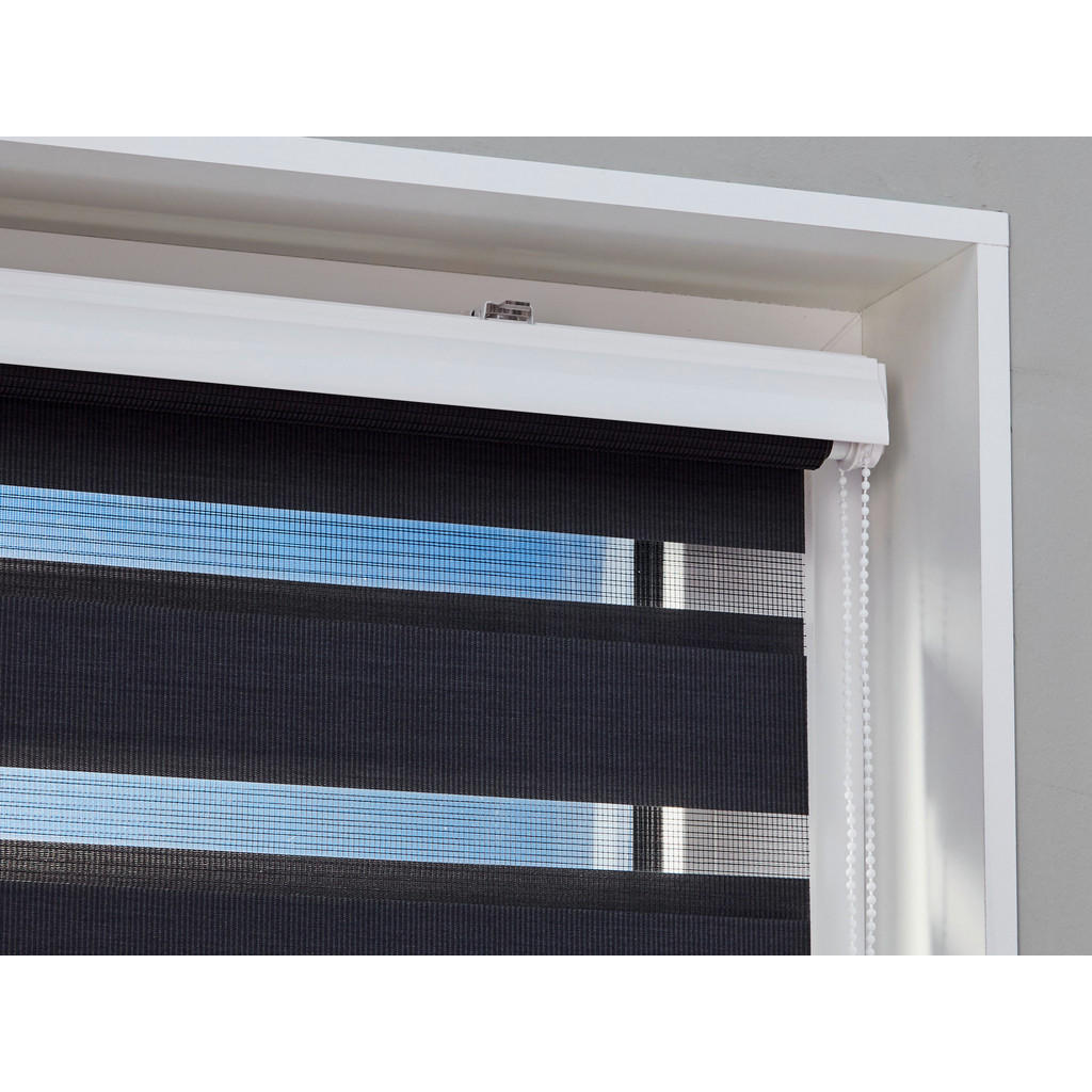 Thumbnail - POCOline Doppelrollo mit Blende Easy-Fix anthrazit B/L: ca. 120x160 cm