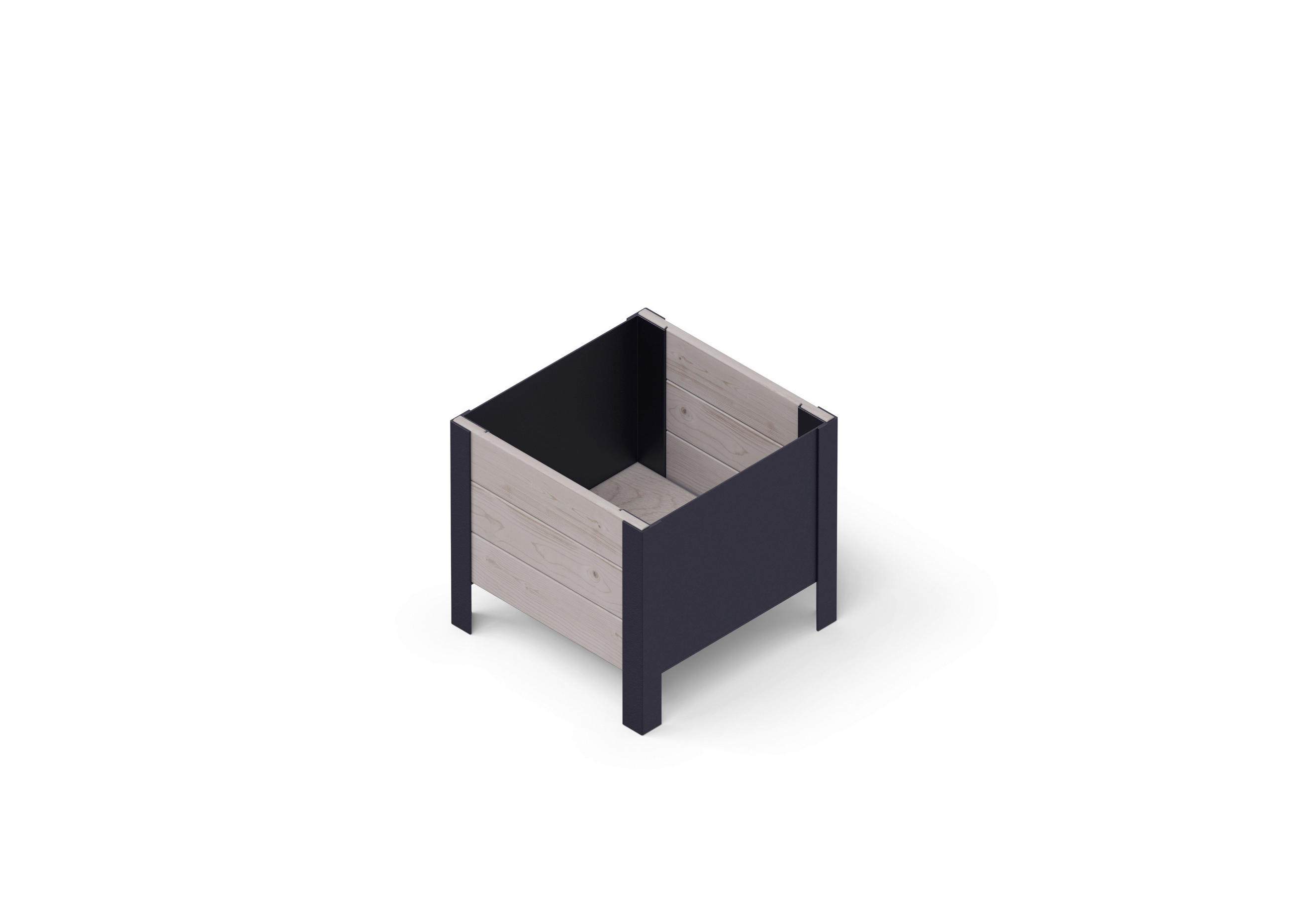 UPYARD Hochbeet MODERN grau Holz B/H/L: ca. 36x32x36 cm