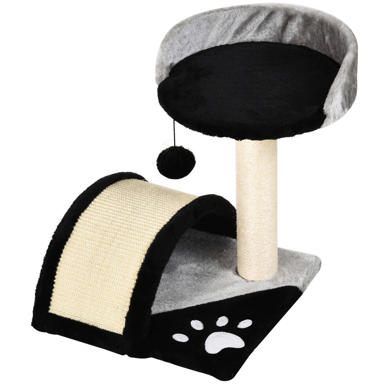 PawHut Katzenbaum schwarz MDF B/H/L: ca. 36x44x36 cm