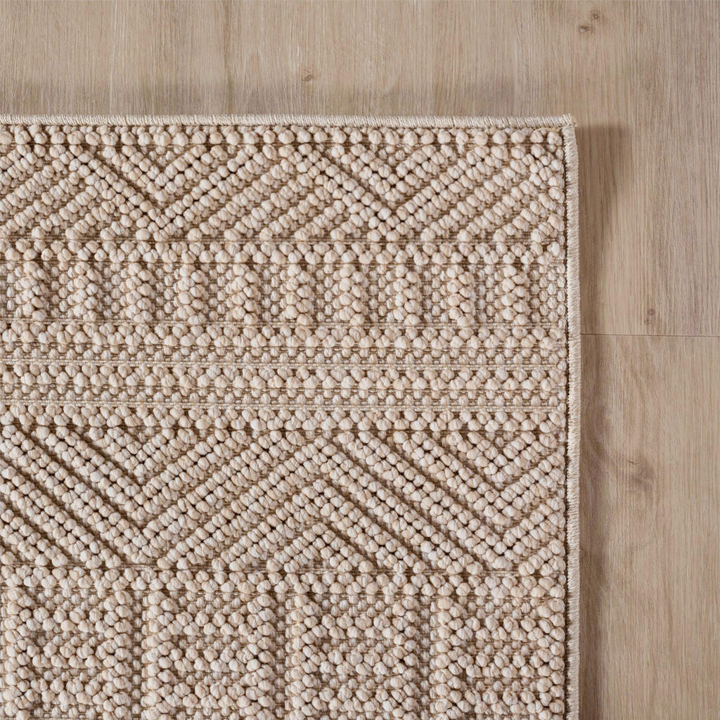 Thumbnail - Ayyildiz Kurzflorteppich HELIX beige B/H/L: ca. 160x0,7x160 cm