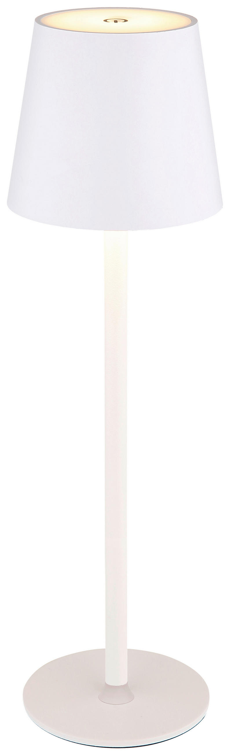 Tischleuchte weiß H/D: ca. 36x10,6 cm