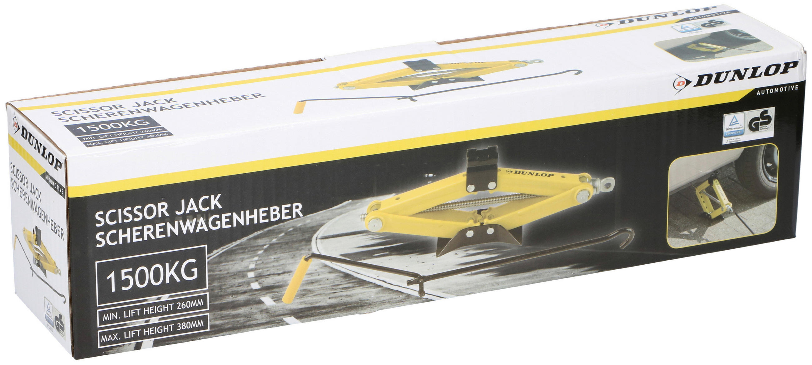 Thumbnail - Dunlop Scherenwagenheber Dunlop B/H/T: ca. 42x10x6 cm