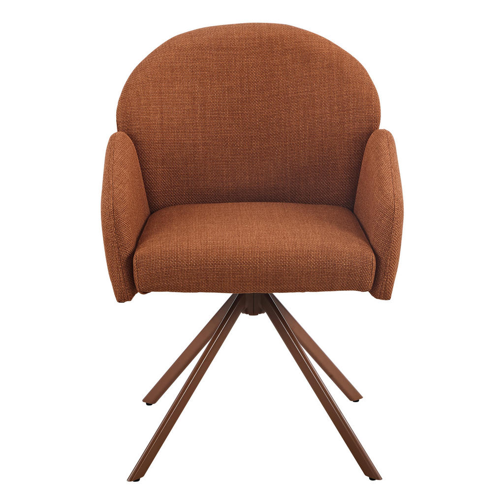 Thumbnail - Drehstuhl Holly Kupfer Microfaser Webstoff B/H/T: ca. 57x84x61 cm