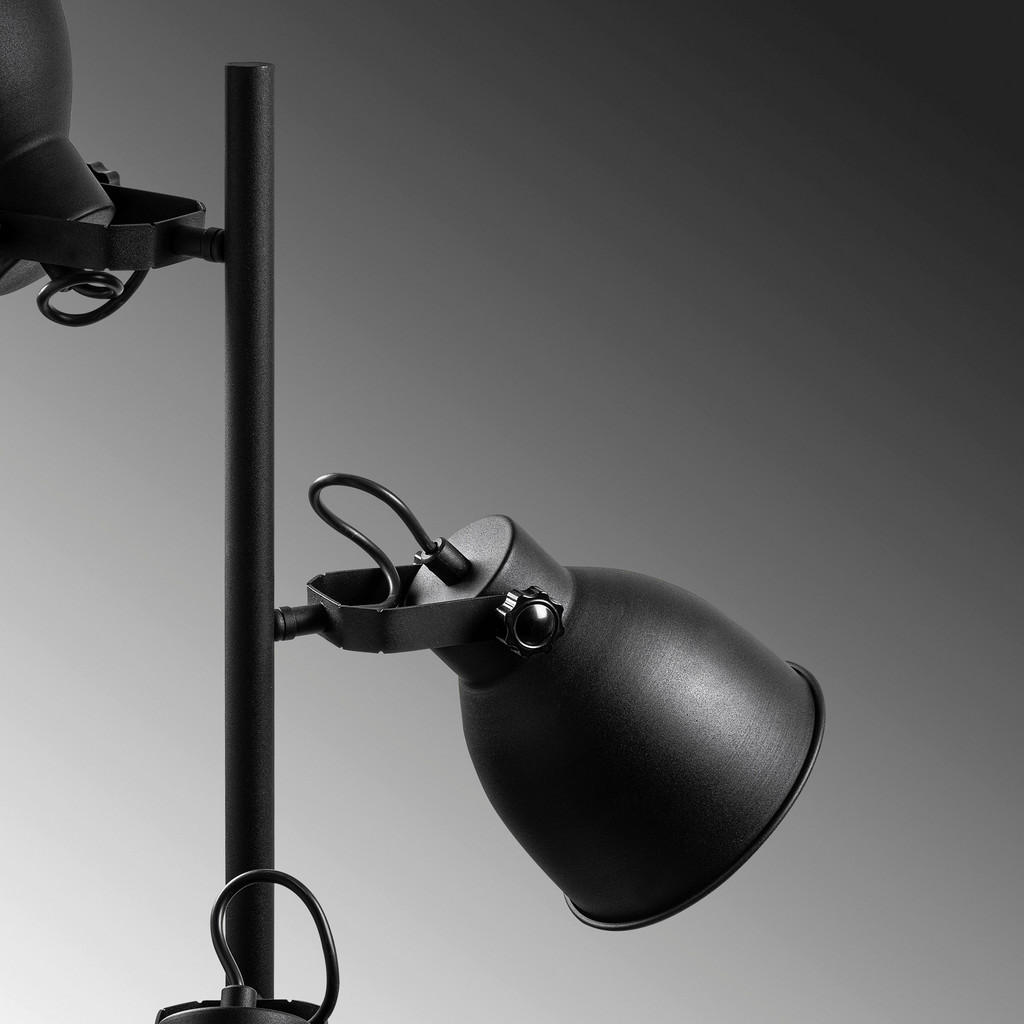 Thumbnail - Opviq Stehleuchte schwarz Metall B/H/T/L/D: ca. 37x162x37x37x37 cm E14 3 Brennstellen