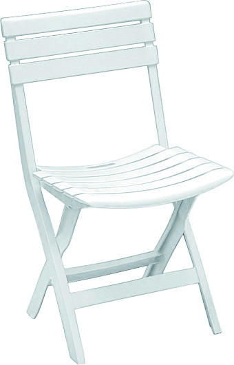 ProGarden Klappstuhl Birki weiß Kunststoff B/H/L: ca. 41x78x46 cm