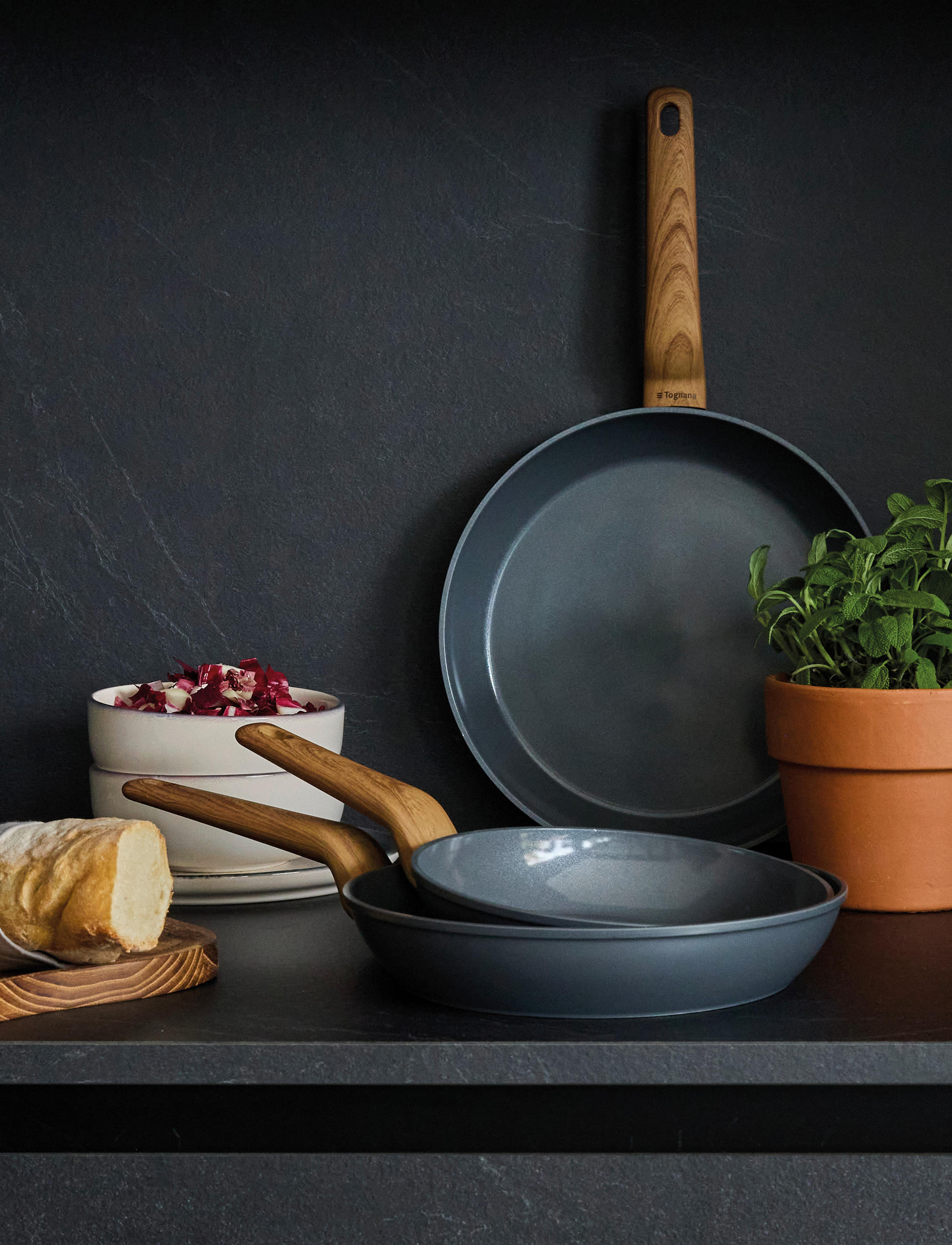 Thumbnail - TOGNANA Pfannenset Care Grey grau Aluminium 3 tlg.