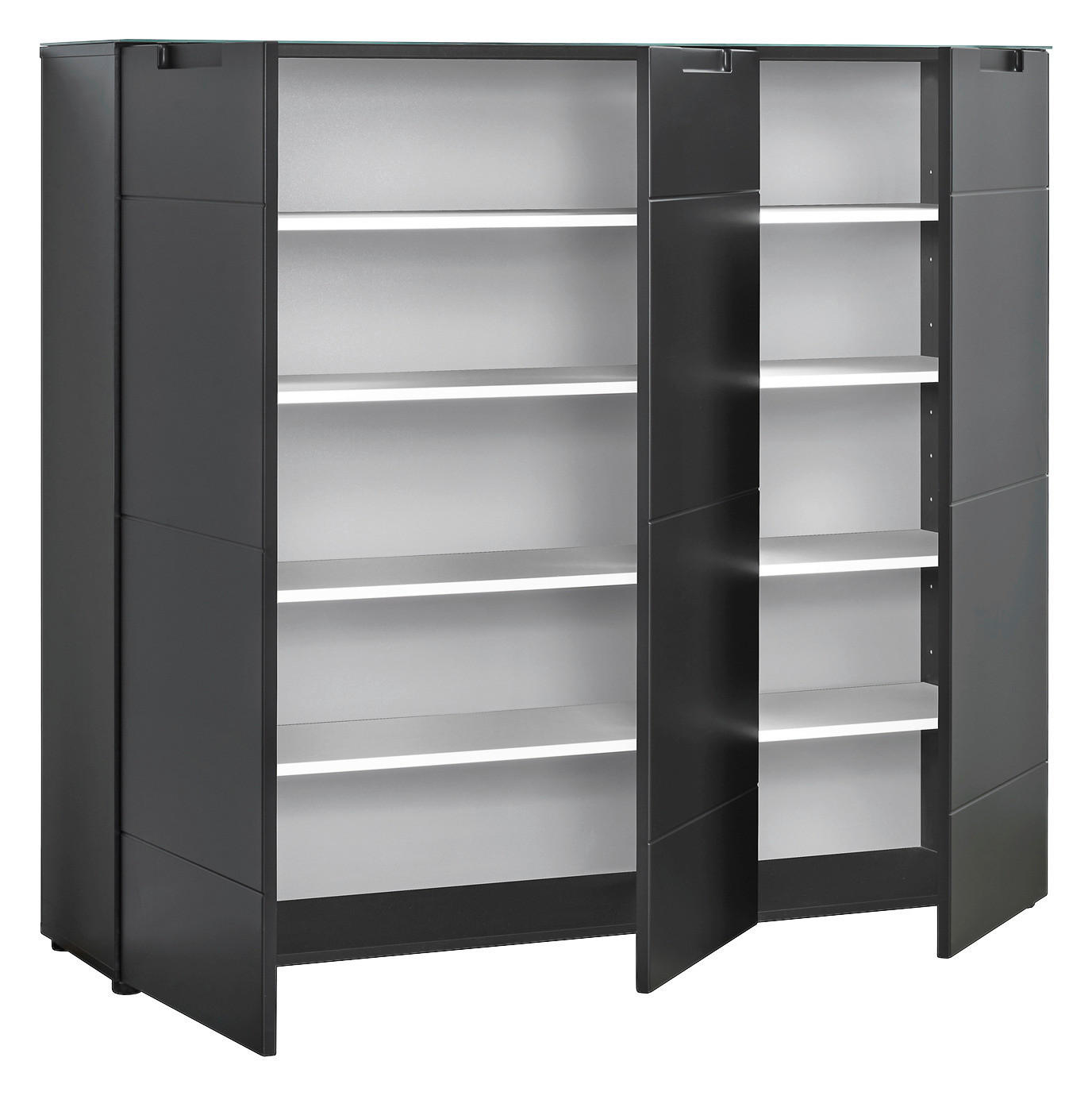 Thumbnail - Kommode Mailand 13 anthrazit B/H/T: ca. 135x120x34 cm