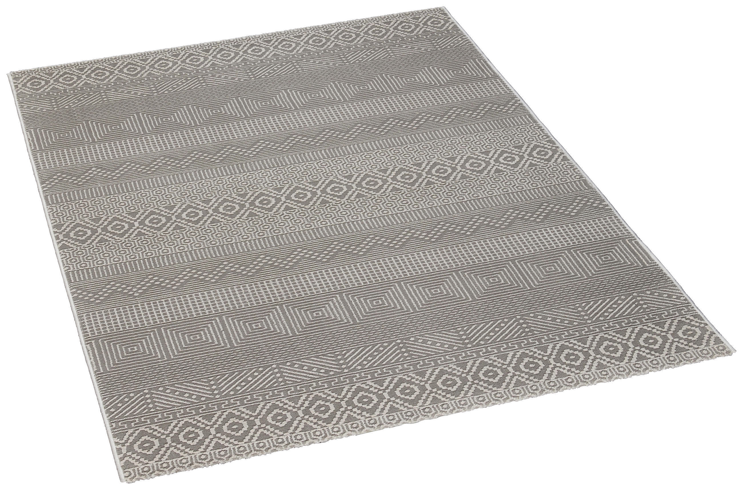 Webteppich Leonie grau B/L: ca. 120x170 cm