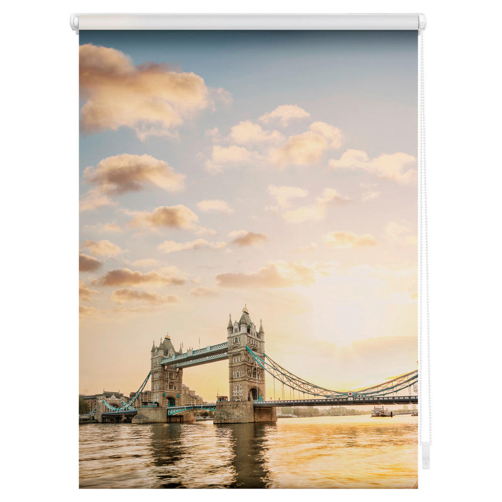 Thumbnail - LICHTBLICK Rollo Tower Bridge rot B/L: ca. 70x150 cm