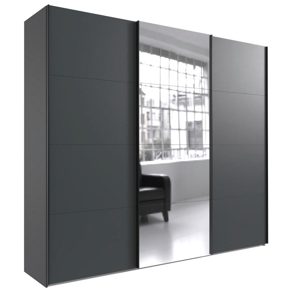 Thumbnail - Schwebetürenschrank Graphit B/H/T: ca. 313x236x65 cm