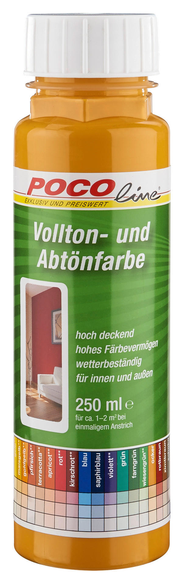 POCOline Vollton- und Abtönfarbe ocker ca. 0,25 l