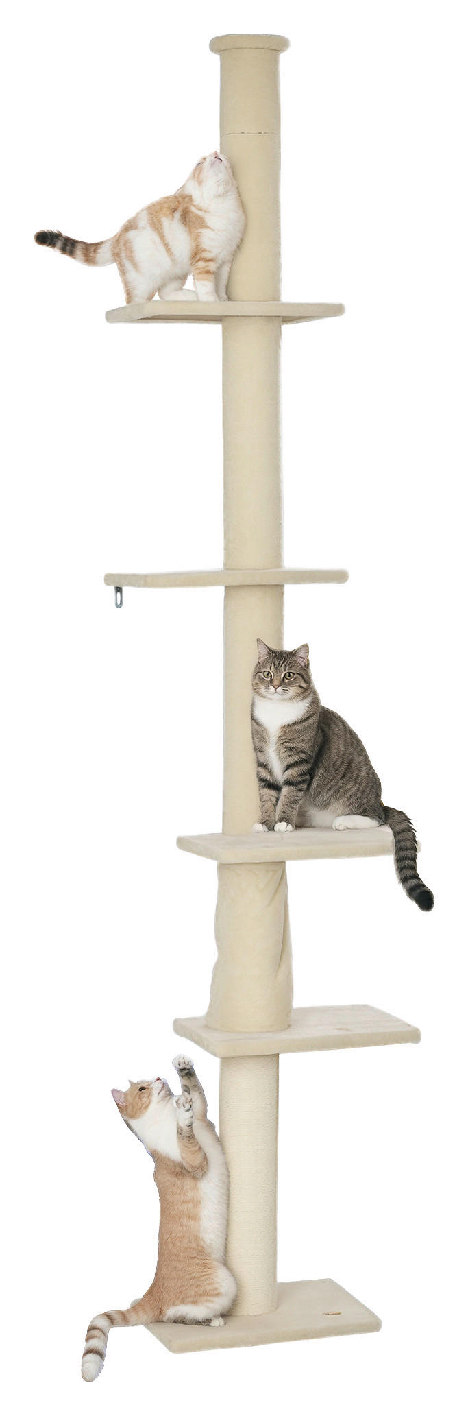 PawHut Kratzbaum cremeweiß Spanplatte B/H/L: ca. 26,5x275x42,5 cm