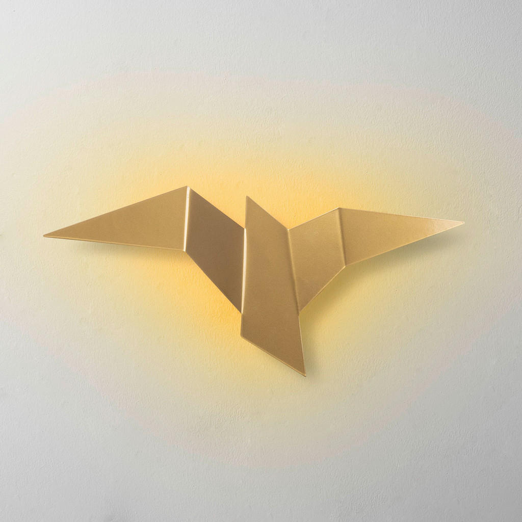 Thumbnail - Opviq Wandleuchte 119FRS1151 gold Metall B/H/L: ca. 24x14x56 cm 1 Brennstellen